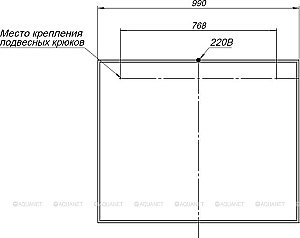 Зеркало Aquanet Nova Lite 100 белый в ванную от интернет-магазине сантехники Sanbest