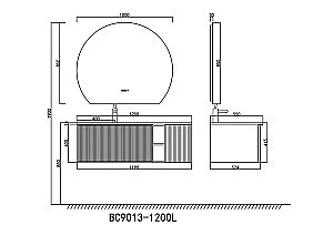 Зеркало с подсветкой BC-9013 100x85 в ванную от интернет-магазине сантехники Sanbest