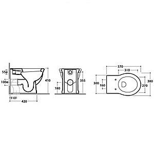 Унитаз приставной GLOBO Paestum PA025.BI купить в интернет-магазине Sanbest