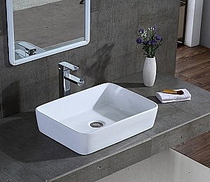 Раковина накладная Ceramalux N 48 9103 белая купить в интернет-магазине Sanbest