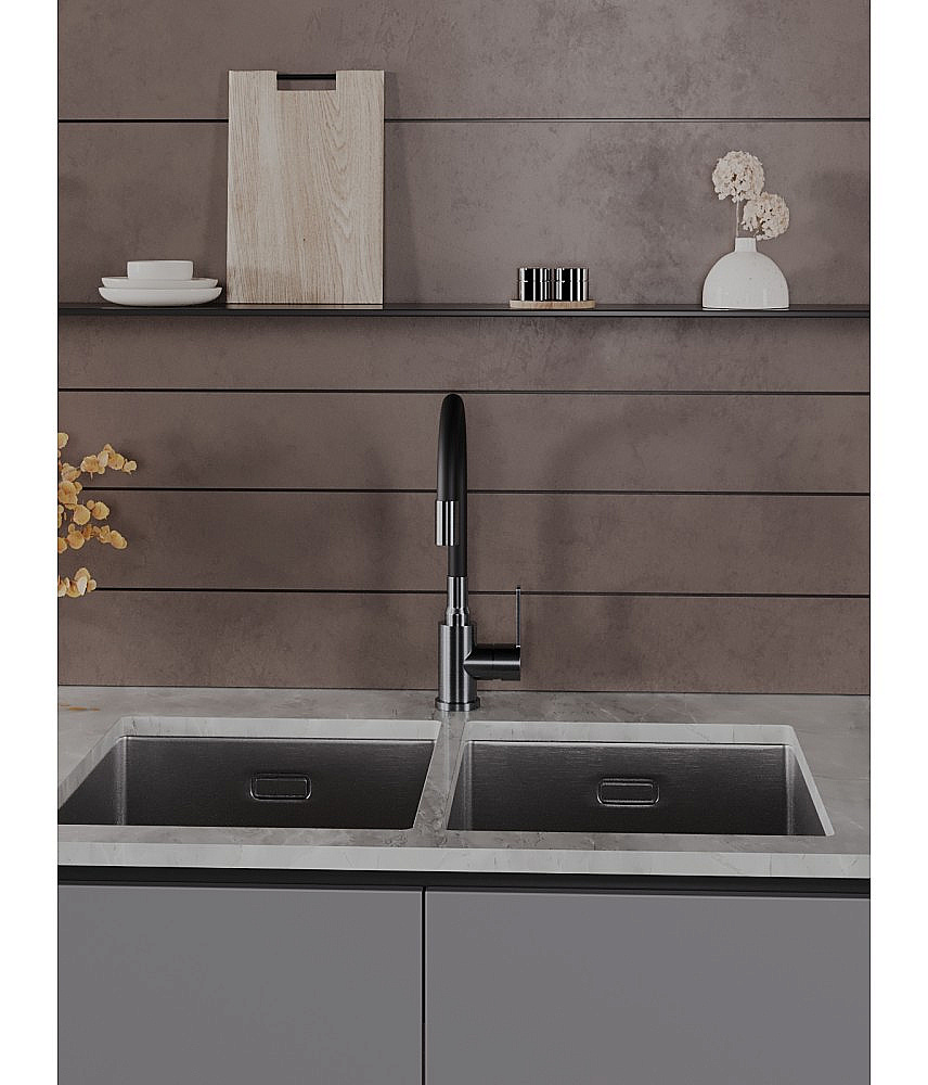 Смеситель для кухни Agger Easy A3100555 оружейная сталь матовая купить в интернет-магазине сантехники Sanbest