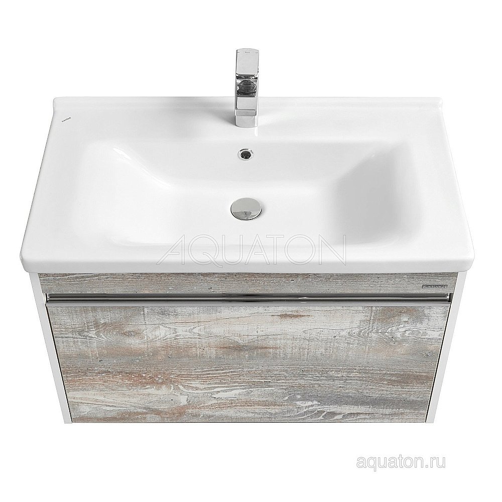 Тумба с раковиной Акватон Капри 80 бетон пайн для ванной в интернет-магазине Sanbest
