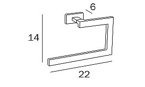 Полотенцедержатель Inda Lea A18160NE черный матовый купить в интернет-магазине сантехники Sanbest