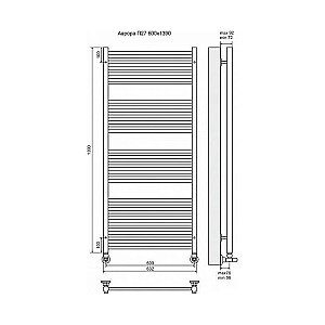 Полотенцесушитель водяной Terminus Аврора П27 600x1390 купить в интернет-магазине сантехники Sanbest