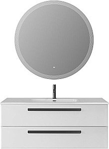 Тумба с раковиной Cezares ECO-CER-N 120 ECO-CER-N-1200-2C-SO-BO белая матовая для ванной в интернет-магазине Sanbest