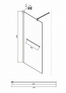 Душевое ограждение Ambassador Walk-in 15031236 90 купить в интернет-магазине Sanbest