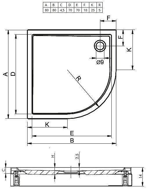 Душевой поддон Riho Davos 279 80x80 D002018005 белый купить в интернет-магазине Sanbest