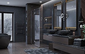 Душевой уголок Ambassador Diamond 80x120 12011104 стекло прозрачное/профиль хром купить в интернет-магазине Sanbest