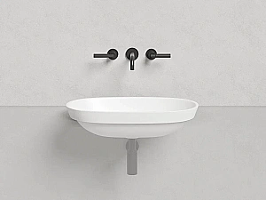 Раковина врезная сверху столешницы Salini MAREA 01 1802201M 64,5 из искусственного камня S-Stone, белая матовая купить в интернет-магазине Sanbest