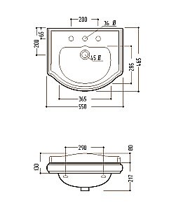 Консоль с раковиной Migliore Bella ML.BLL-24.155.CR хром для ванной в интернет-магазине сантехники Sanbest