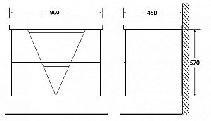 Тумба с раковиной BelBagno VITTORIA 2C SO 90 Toros Bianco для ванной в интернет-магазине Sanbest