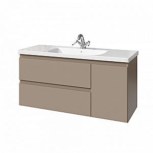 Тумба с раковиной Caprigo Forte 120 два ящика, одна дверь слева, цвет на выбор для ванной в интернет-магазине Sanbest