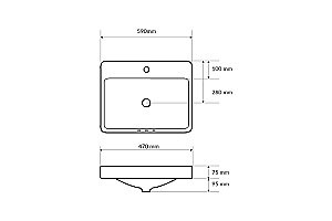 Раковина Excellent Holmi 59 CEAC.3201.590.WH белая купить в интернет-магазине Sanbest