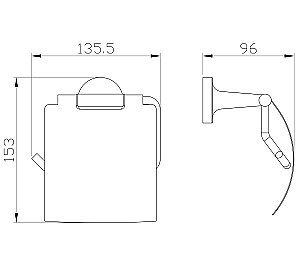 Держатель для туалетной бумаги с крышкой WONZON & WOGHAND SIMPLE, Хром (WW-6526) купить в интернет-магазине сантехники Sanbest