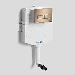 Смывной бачок скрытого монтажа WasserKraft Aller 10TLT.031.ME.RG03 с кнопкой розовое золото купить в интернет-магазине сантехники Sanbest