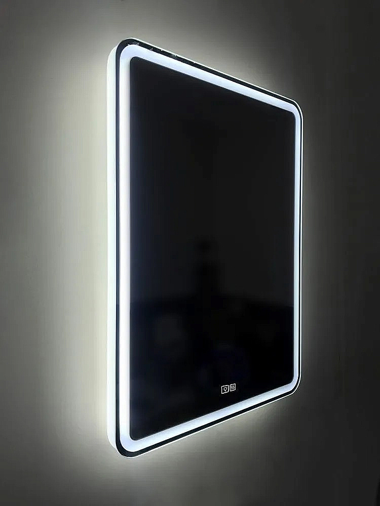 Зеркало Belbagno 80 SPC-MAR-800-800-LED-3000K-TCH-WARM подсветка, сенсор, подогрев в ванную от интернет-магазине сантехники Sanbest