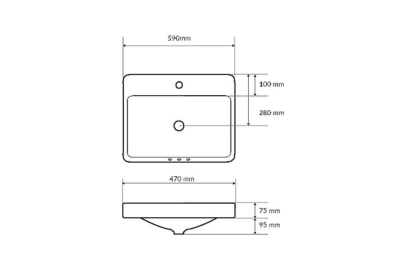 Раковина Excellent Holmi 59 CEAC.3201.590.WH белая купить в интернет-магазине Sanbest