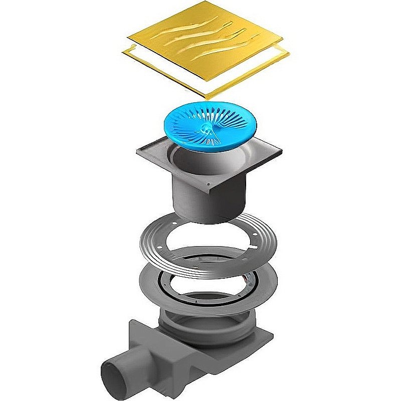 Душевой трап Pestan Confluo Standard 13000116 золото купить в интернет-магазине Sanbest