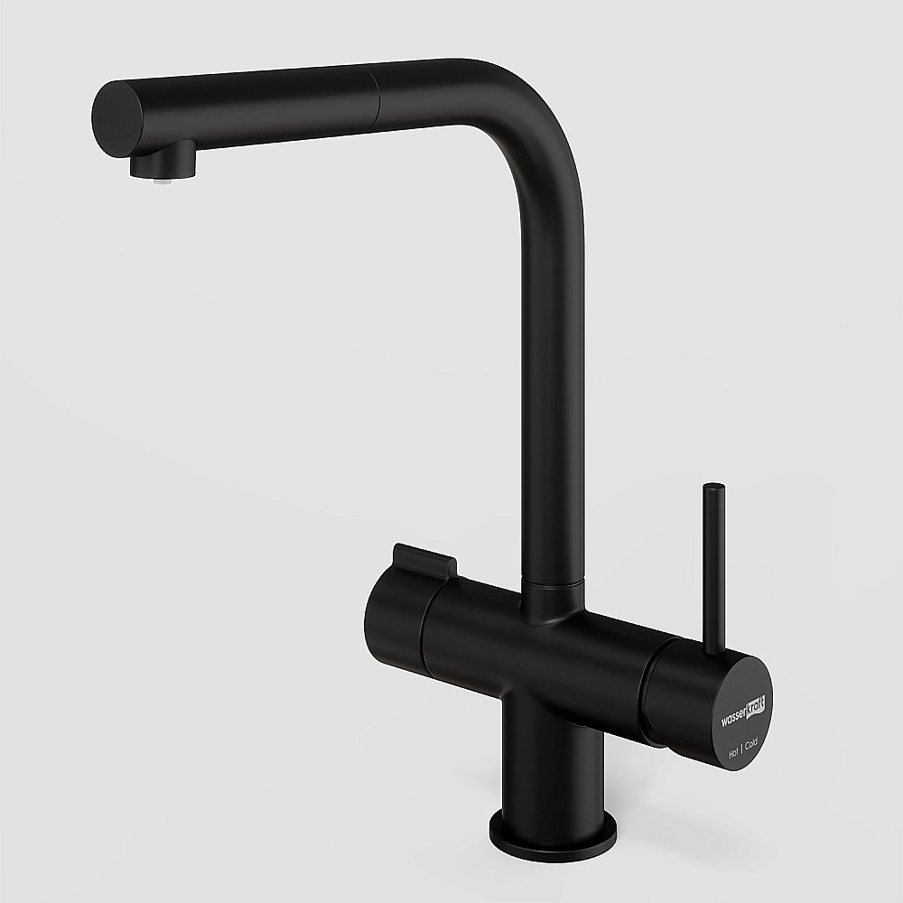 Смеситель для кухни WasserKraft A8967 черный Soft-touch купить в интернет-магазине сантехники Sanbest