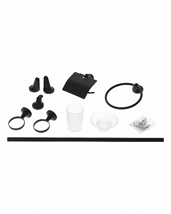 Набор аксессуаров Orange Y01-888b черный купить в интернет-магазине сантехники Sanbest