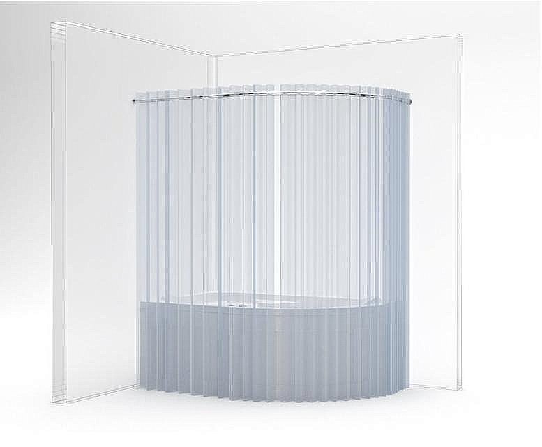 Карниз для ванны Aquanet Allento 170x100 черный купить в интернет-магазине сантехники Sanbest