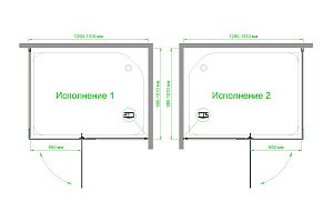 Душевой уголок Royal Bath HPVD RB1130HPVD-T 130х100 прозрачное стекло/профиль белый купить в интернет-магазине Sanbest