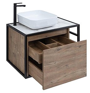 Тумба с раковиной Aquanet Nova Lite Loft 75 L/R дуб рустикальный для ванной в интернет-магазине Sanbest