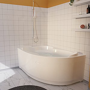 Ванна с гидромассажем Радомир Ирма 149х96 ТЕРАПИЯ ХРОМ белая купить в интернет-магазине Sanbest