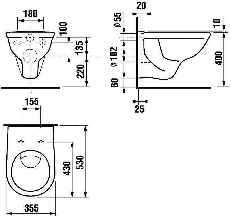 Унитаз подвесной Jika Dino 8.2137.0.000.000.3 белый купить в интернет-магазине сантехники Sanbest