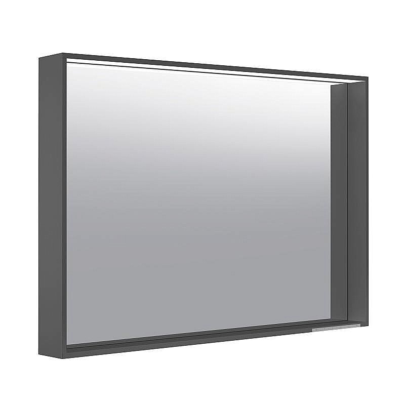 Зеркало KEUCO PLAN 33098112500 80 антрацит в ванную от интернет-магазине сантехники Sanbest