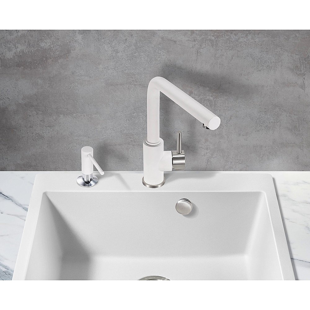 Смеситель для кухни Milacio Ultra MCU.555.WH белый/хром купить в интернет-магазине сантехники Sanbest