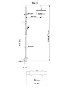 Душевая система WasserKRAFT A13302 купить в интернет-магазине сантехники Sanbest