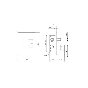 Душевая система Berges NARDIS 3S 71005 хром купить в интернет-магазине сантехники Sanbest