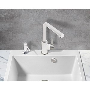 Смеситель для кухни Milacio Ultra MCU.555.WH белый/хром купить в интернет-магазине сантехники Sanbest