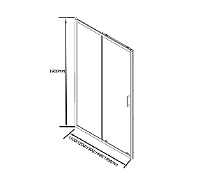 Душевая дверь Good Door CUBE 150 WTW-110-C-CH стекло прозрачное/профиль хром купить в интернет-магазине Sanbest