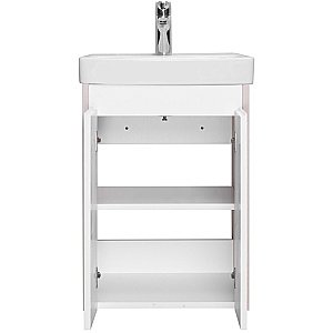 Тумба с раковиной Акватон Сканди Doors 45 белая/дуб верона для ванной в интернет-магазине Sanbest