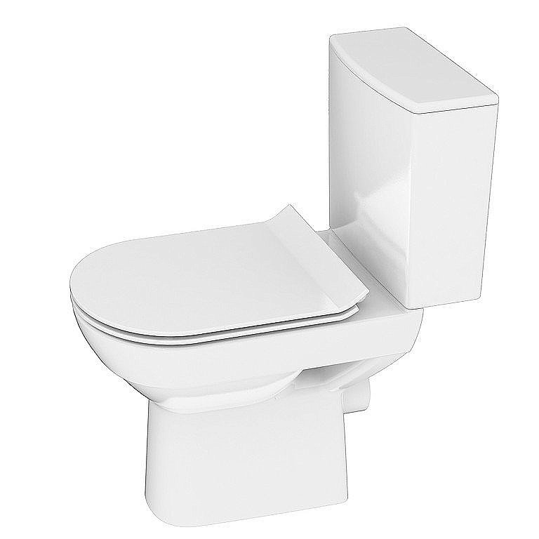 Унитаз Cersanit CITY Clean On 011 3/5 DPL EO slim с крышкой микролифт, с бачком, безободковый купить в интернет-магазине Sanbest