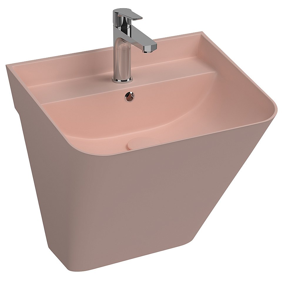 Раковина ISVEA Sott'Aqua 50 10SQ37002SV-2S лососевый матовый купить в интернет-магазине Sanbest