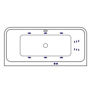 Ванна акриловая  EXCELLENT Arana 180x85 LINE бронза купить в интернет-магазине Sanbest