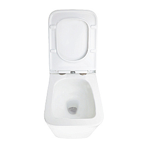Унитаз подвесной Azario Pace AZ-5172T-WHT белый, безободковый, с крышкой микролифт, слив торнадо купить в интернет-магазине Sanbest
