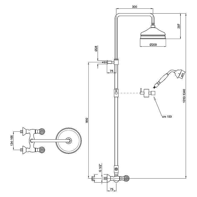 Душевая система Webert Karenina KA760405017 купить в интернет-магазине сантехники Sanbest