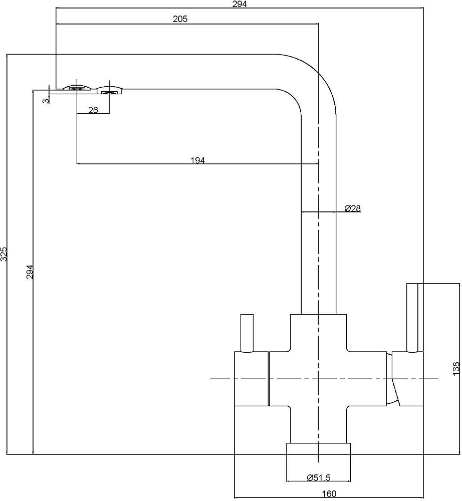 Смеситель для кухни Veragio Milano 30636 черный матовый купить в интернет-магазине сантехники Sanbest