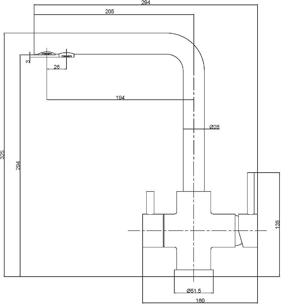 Смеситель для кухни Veragio Milano 30636 черный матовый купить в интернет-магазине сантехники Sanbest