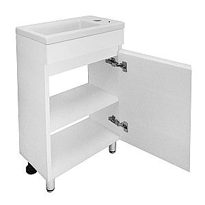 Тумба с раковиной Azario Эстима 40Н CS00094580 белая правая для ванной в интернет-магазине Sanbest