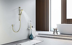Душевой гарнитур Aquatek Оберон AQ2016BG золото шлифованное купить в интернет-магазине сантехники Sanbest