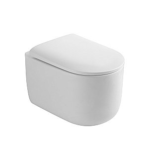 Унитаз подвесной Boheme Flow 969-SET-W белый, безободковый, с крышкой микролифт, слив торнадо купить в интернет-магазине Sanbest