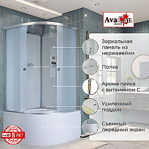 Душевая кабина AvaCan D Серия D5010 N 100x100 без крыши купить в интернет-магазине Sanbest