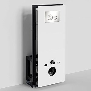 Инсталляция для унитаза WasserKraft Glan 66TLT.010.ME.WH.BN02 с кнопкой никель купить в интернет-магазине сантехники Sanbest