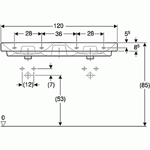 Раковина Geberit Smyle Square 500.223.01.1 белая купить в интернет-магазине Sanbest