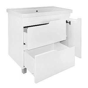 Тумба с раковиной Azario KANTRI 80/2 Н CS00097254 белая для ванной в интернет-магазине Sanbest